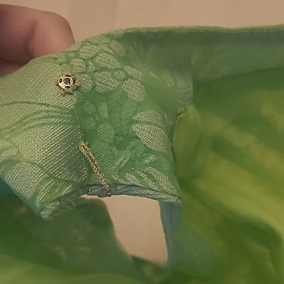 LIKE NEW VTG 1960s Handmade Mod Bright Green Go-go Floral Print Mini Dress - Picture 12 of 17